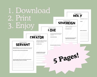 Attributes of God Printable - Etsy
