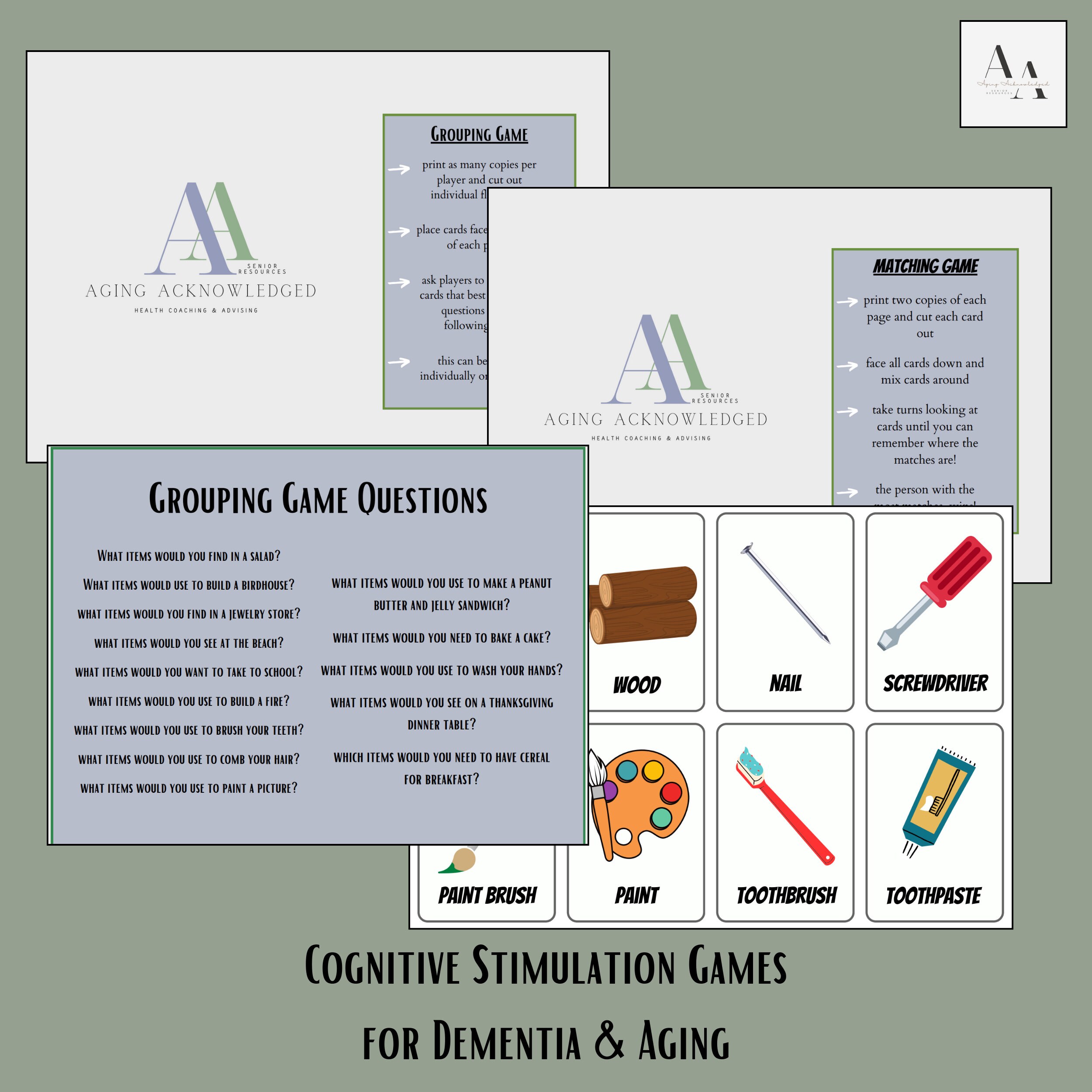 Cognitive Stimulation Games for Dementia, Aging, Alzheimer's Games