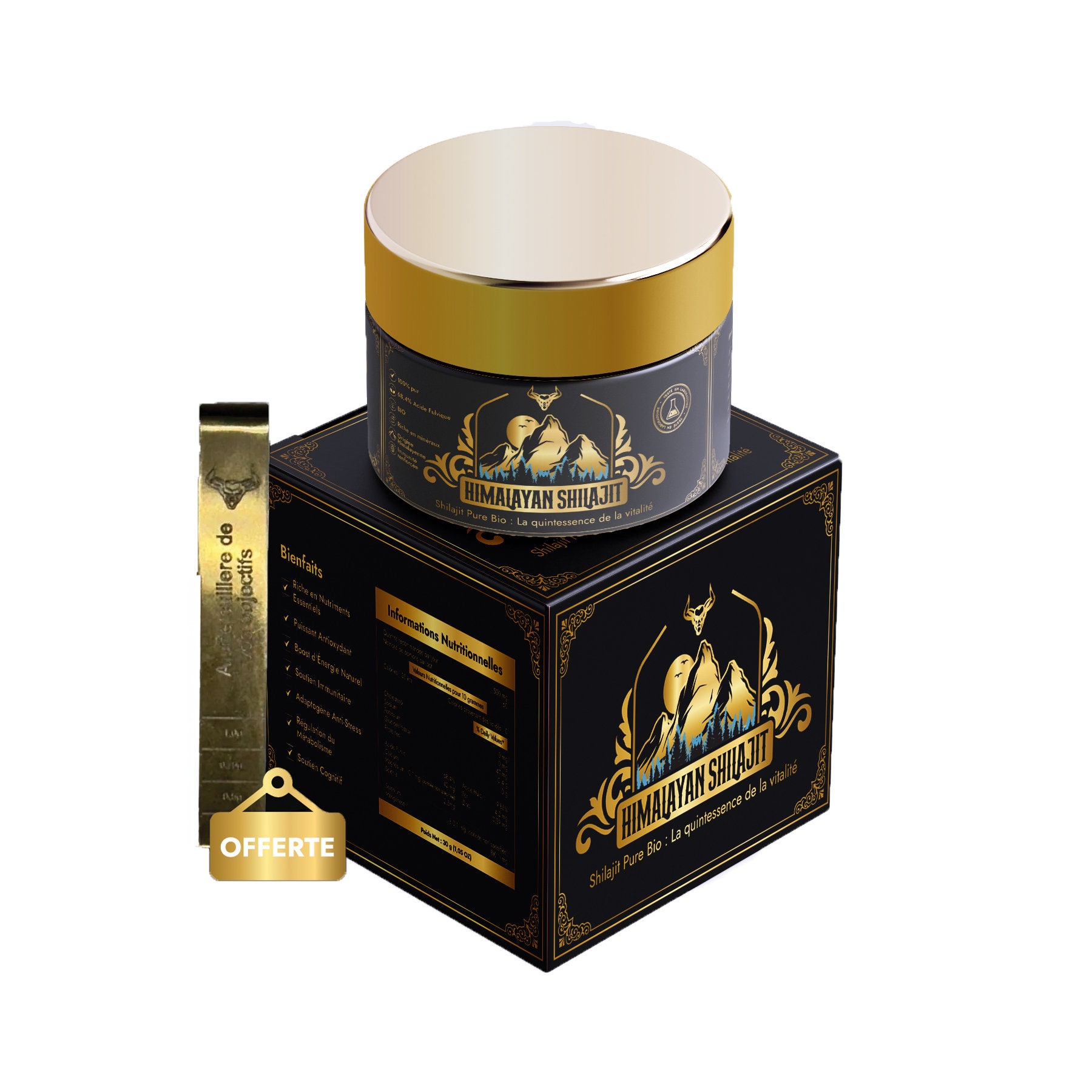 Shilajit Pur 100% – Résine Naturelle De L’Himalaya – Riche En Acide Fulvique – Complément Alimentaire Naturel