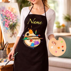 Personalised Artist Apron: Custom Name Painting Smock for Creative Painters