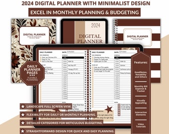GoodNotes Digital Planner, Notability Digital Planner, Ipad Planner 2024 Goodnotes, Ipad Digital Planner 2024,  Ipad Daily Planner with Ease