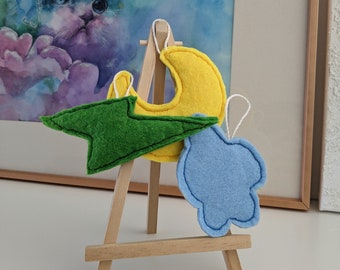 Organic Catnip Cat Toy Set: Cloud, Moon, Lightning