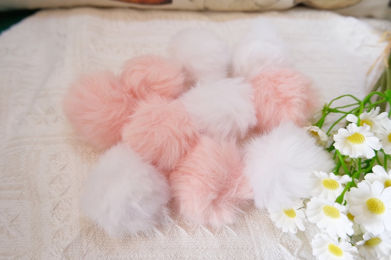 5 Pcs Fluffy Pompoms for Cat/fur Balls/hand Made Cat Toy Balls