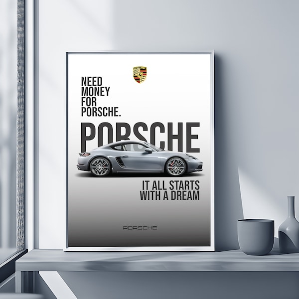 Porsche 718, Porsche Poster, Porsche, Porsche Wall Art, Porsche Art, Porsche 718 Poster, Porsche 718, Porsche 718 Wall Art, Porsche