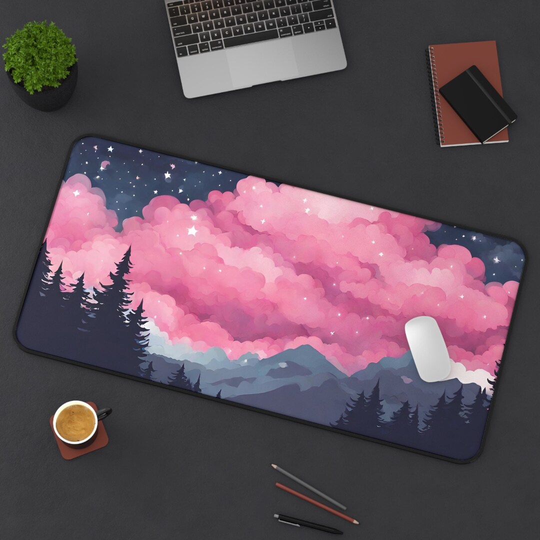 Mouse Pad, Desk Mat, Pink Mouse Pad, Large Desk Mat, Kawaii Mouse Pad
