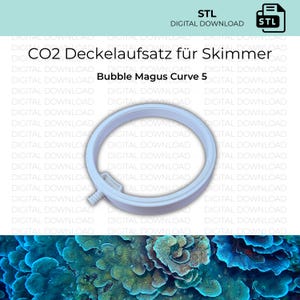 CO2 lid attachment suitable for Bubble Magus Curve 5 Skimmer / Digital download as STL file / template for 3D printing