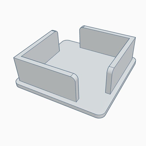 Digitale achtbaancaddy SVG-bestand voor 4 inch leisteen- of tegelonderzetters, voor 1/4" materiaal