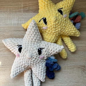 Crochet Star Plushie | Star Pillow | Wish Star Plush | Ready to Ship