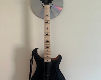 Wall Mount for Guitar Laserdisc with LED backlighting, Guitar Hanger, Guitar Mount, Gift for Musicians, Wall Mount, Guitar Holder