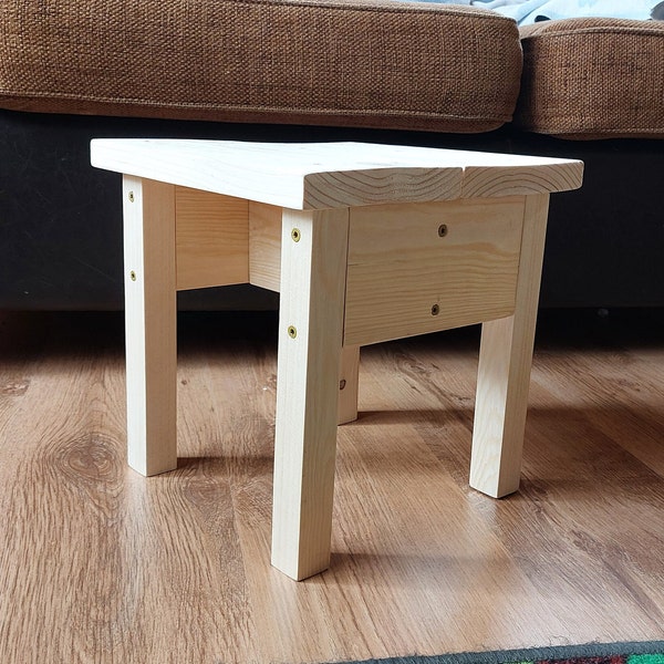 Kids stool chair DIY woodworking project plans PDF