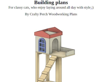 Planos em PDF para a construção de um cathouse, cathouse elegante em estilo mediterrâneo