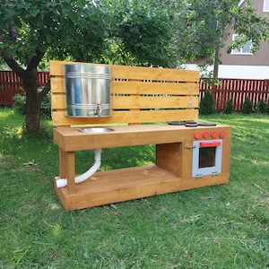 Progetti di falegnameria per la costruzione di una cucina in fango, progetti PDF per cucina in fango, cucina in fango fai da te