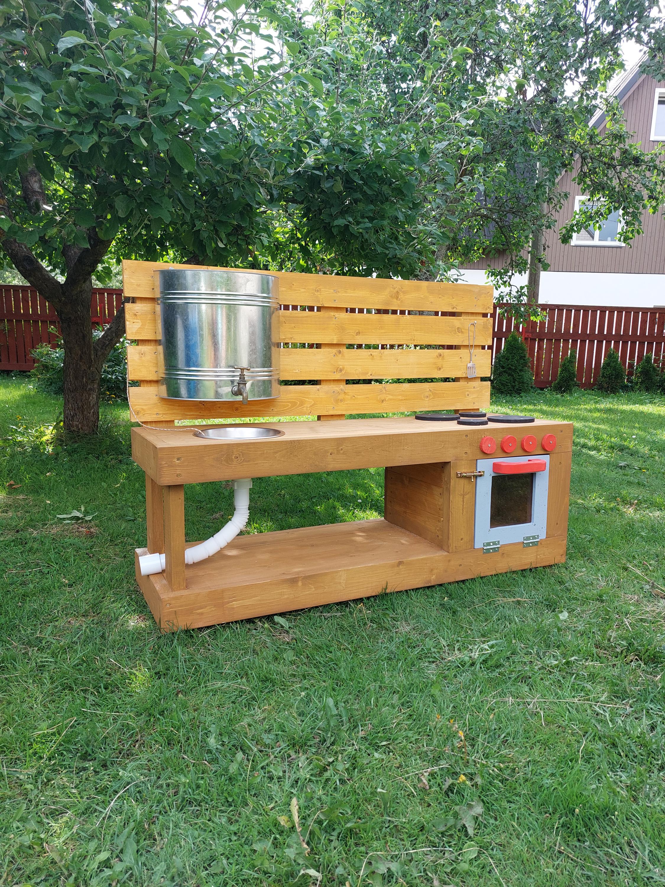 Woodworking plans for building mud kitchen, PDF plans for mud kitchen, DIY mud kitchen