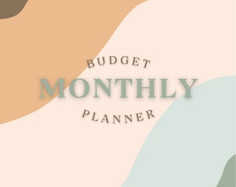 Monthly Budget Planner, Instant Download