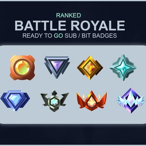 Battle Royale RANKED - Sub/Bit Badges - Ready To Use!