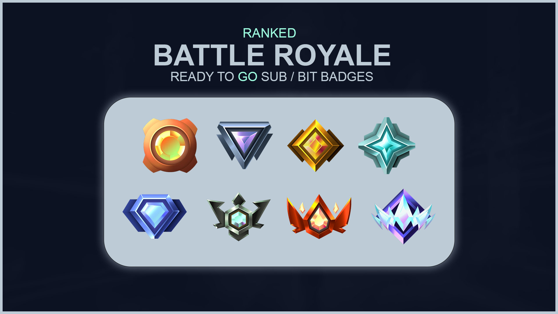 Battle Royale RANKED - Sub/bit Badges - Ready to Use! - Etsy
