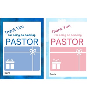 Christian Pastor Appreciation, Thank You pastor gift card holder, Gift for a greatly appreciated minister.  Minister appreciation month,