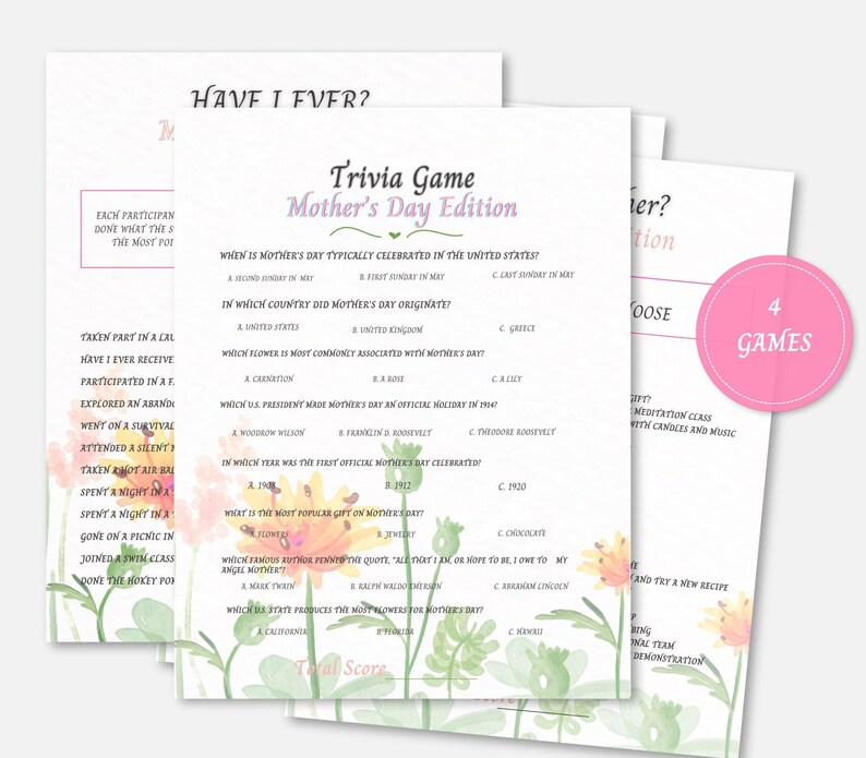 Celebrate Mother's Day With Games & Activities Perfect for Mother's