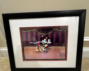 Disney’s Mickey and Minnie Serigraph “On Ice” Limited Exition 1935- Custom Framed