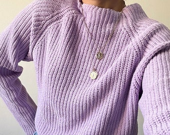 Lavender Bliss Casual Knit Sweater