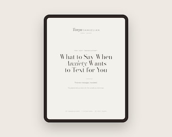 What to Text Instead, 32 Anxious Messages Translated, Relationship Communication Scripts, Fillable PDF