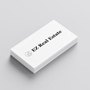 Carte de visite immobilière en téléchargement numérique Modèle modifiable minimaliste moderne pour agent immobilier, image de marque, Design professionnel noir et blanc