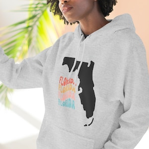 Florida kaart hoodie, Florida kaart sweatshirt, Florida geschenken, Florida State hoodie, Florida State kleding, Florida fleece hoodie, Miami Orlando