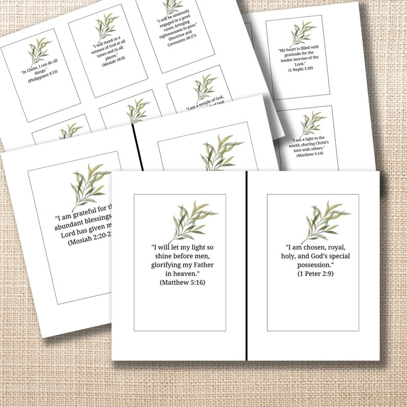 Printable Scripture Cards Printable Note Cards Faith Bible Verse 52 ...