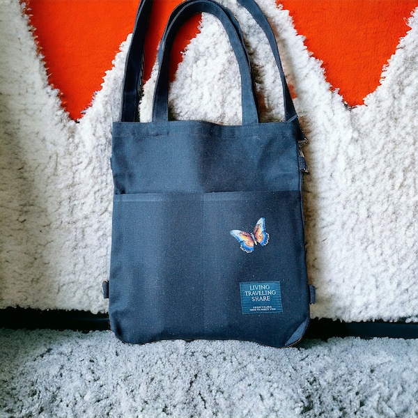 Tote Bag Convertible Backpack Tote Bag Multi wear DIY Tote bag Personalised Tote bag Double sided tote bag