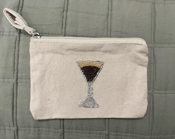 espresso martini zipper pouch