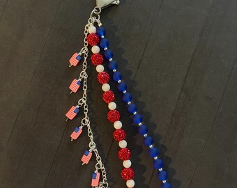 U.S.A bag charm