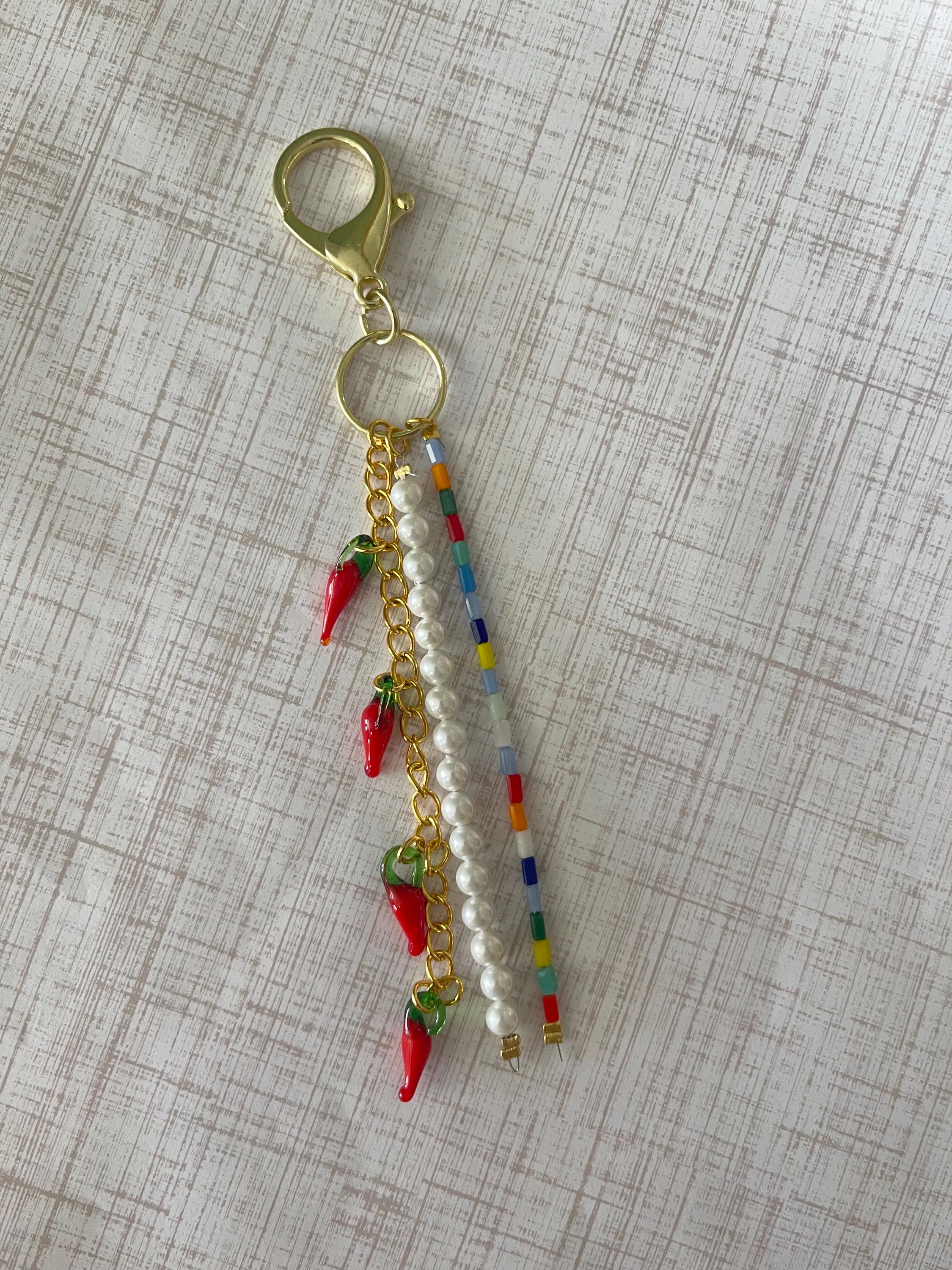 Chili pepper bag charm