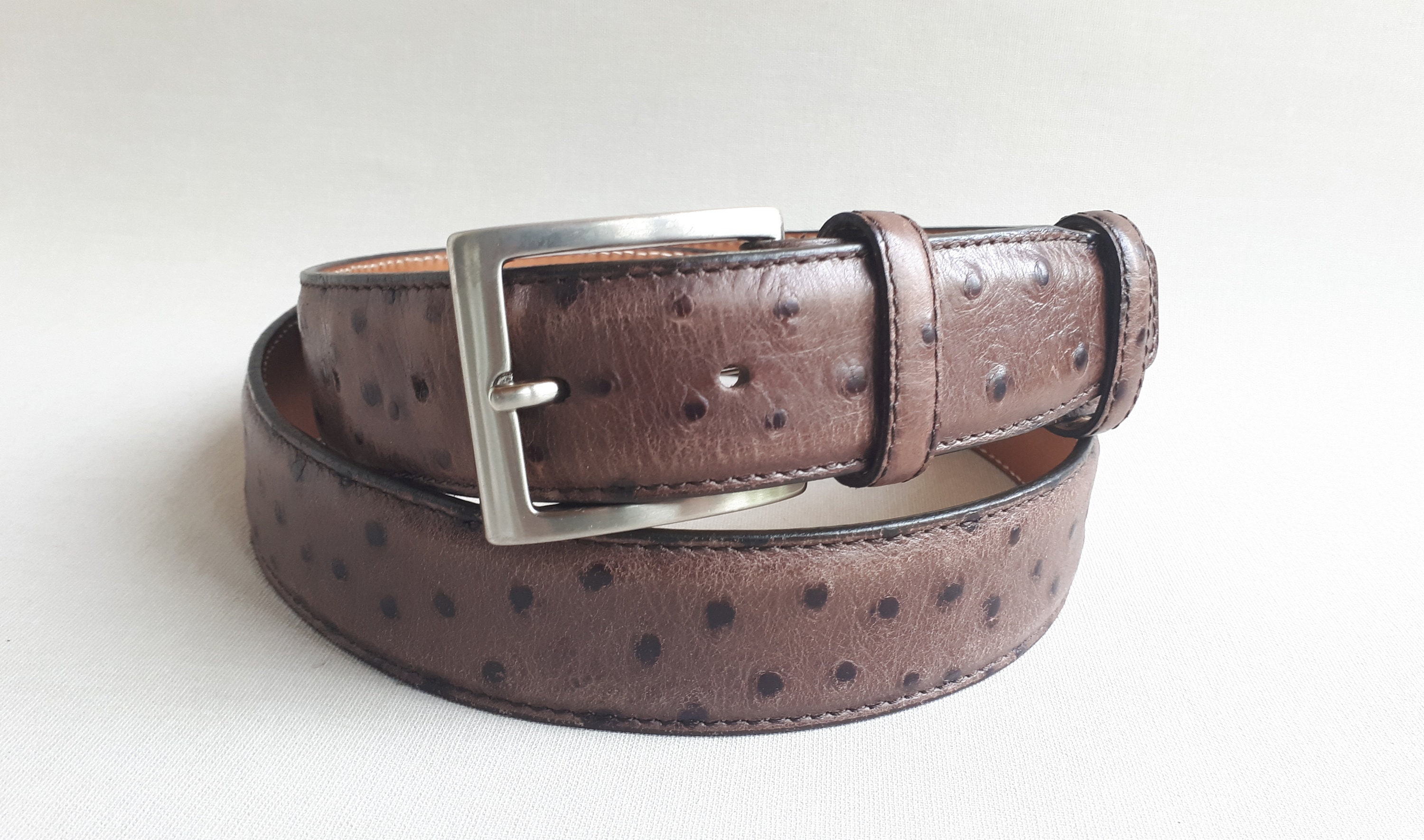 NEW Authentic Prada Ostrich Belt Prada Ostrich Belt - Neutrals Belts, Accessories - PRA855448  main image 3
