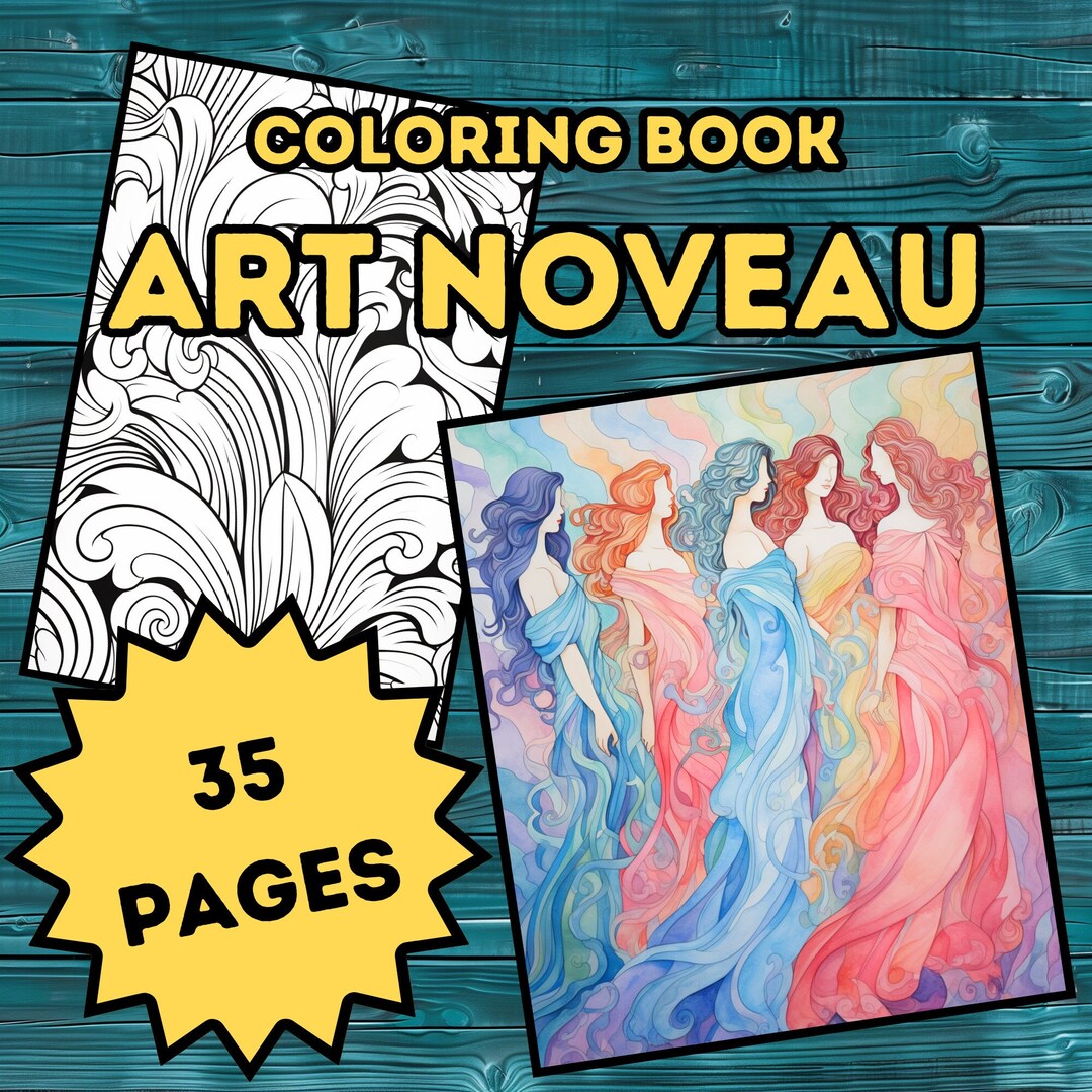 Art Nouveau Coloring Book - 35 Intricate Designs, Retro Automobiles ...