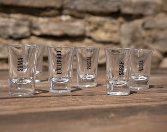 Schriftzug Schnapsglas - Personalisiert