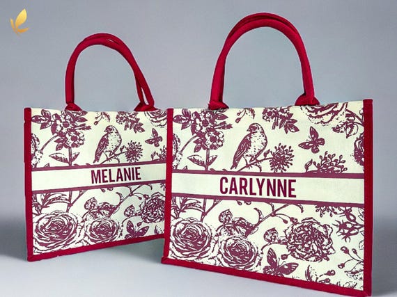 Chic Custom Tote Bag for Her | Personalized Canvas Tote Bags for Bachelorette, Birthday, Christmas | Wedding Favors | Bridesmaid Gift