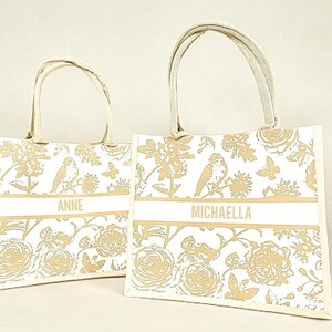 Chic Custom Tote Bag for Her | Personalized Canvas Tote Bags for Bachelorette, Birthday, Christmas | Wedding Favors | Bridesmaid Gift image 6