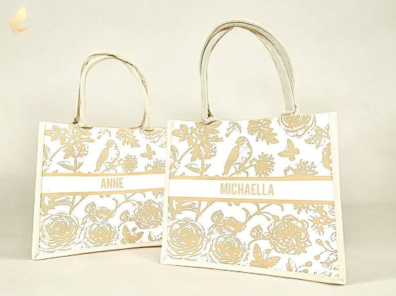 Chic Custom Tote Bag for Her | Personalized Canvas Tote Bags for Bachelorette, Birthday, Christmas | Wedding Favors | Bridesmaid Gift image 6