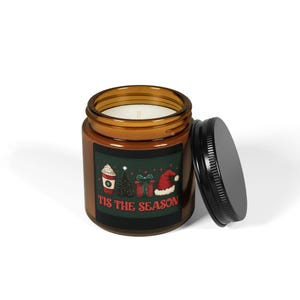 Soy Candle, Christmas Gift Candle, Holiday Candle, Christmas Decor, Home Fragrance, Amber Jar Candle