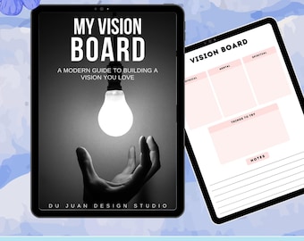 Vision Board Planner, Gratitude Journal, Daily Planner (Digital Download)
