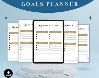 Quarterly Goals Planner | 3-Month Printable Success Tracker (PDF)