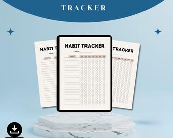 Minimalist Weekly Habit Tracker | Digital Productivity Planner (PDF)