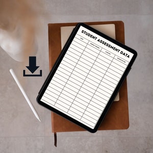 Student Assessment Data Tracker PDF, Printable Planner (digital ...