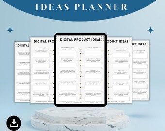 Digital Product Ideas Planner: Brainstorming & Development PDF