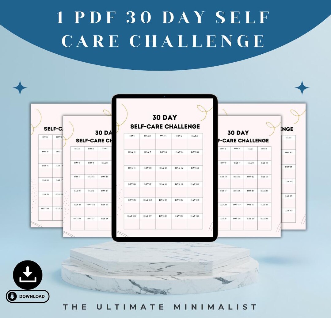 30-day Self Care Challenge Planner: Daily Journal Prompts (digital ...