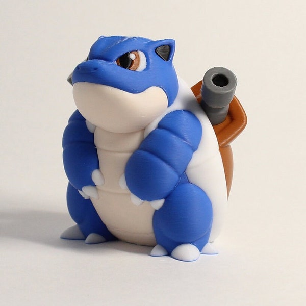 Chibi Blastoise Figure (3D Printed), Pokemon Fan Gift