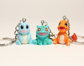 Charmander Squirtle Bulbasaur, Easter Basket Filler/Minifigure/Keychain (Pokemon 3D Printed Toys) Cute Collectibles for Fans