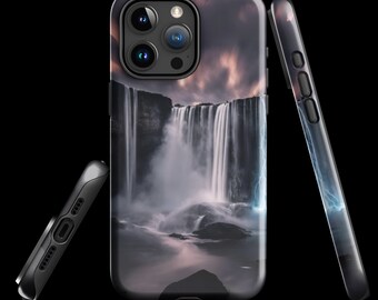 Unique Tough Case for iPhone®- Electric Waterfall Scene