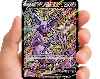 Espeon V / Vetrate colorate / Carta Pokémon personalizzata