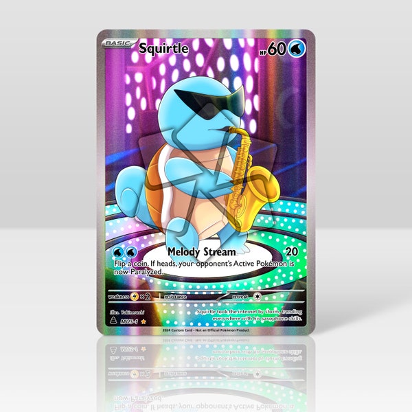 Squirtle - Custom Holographic & Textured Card